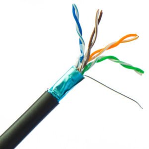 Outdoor Rated Shielded Cat5e Cable, FTP Solid, 24 AWG 305m